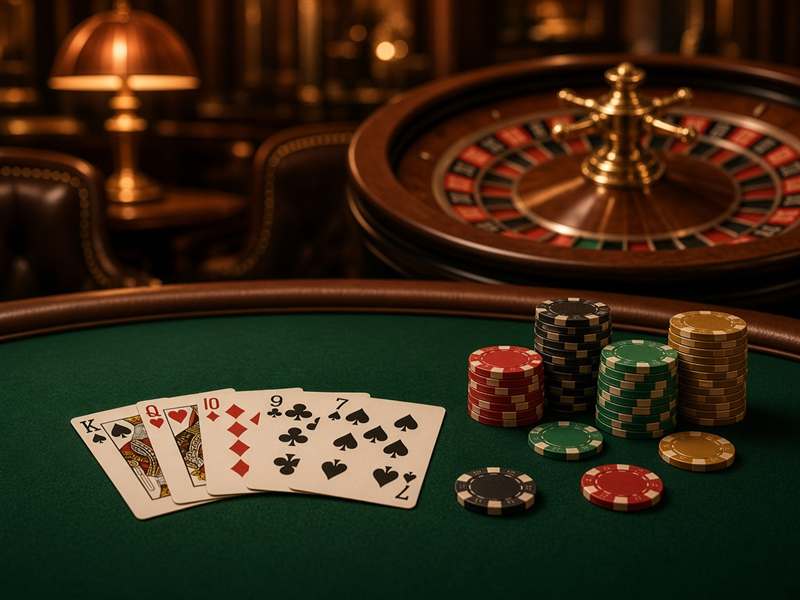 Ambiente de casino e jogos de mesa